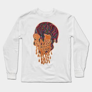 Drippy Skull Long Sleeve T-Shirt